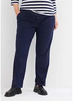 Pantaloni prémaman con cotone, straight, bonprix