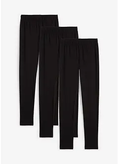 Leggings elasticizzati in misto cotone biologico (pacco da 3), bonprix