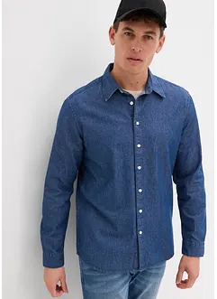 Camicia in jeans a maniche lunghe in puro cotone, bonprix