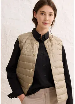 Gilet trapuntato leggero con piume riciclate, bonprix