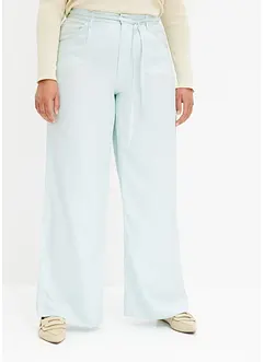 Pantaloni in lyocell con pinces e laccetto da annodare in vita, bonprix