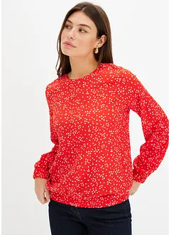 Maglia a maniche lunghe in crêpe di jersey, bonprix