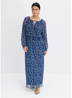 Abito lungo in mesh fantasia, bonprix