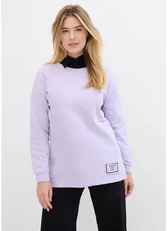 Felpa in misto cotone con orlo asimmetrico, bonprix