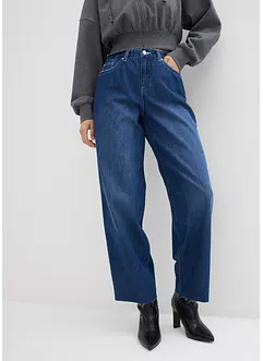 Jeans baggy super soft con cinta comoda, vita media, bonprix