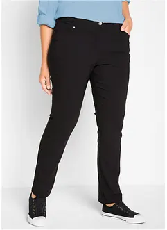Pantaloni elasticizzati in bengalina con cinta comoda, straight, bonprix