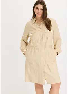 Abito camicia in fine tessuto misto viscosa, bonprix
