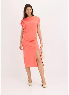 Abito di jersey asimmetrico con arricciatura, bonprix