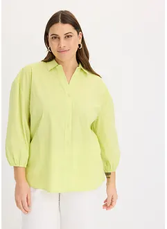 Blusa con fondo asimmetrico e maniche a palloncino, bonprix