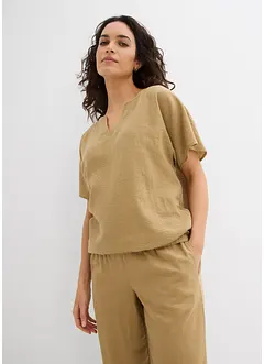 Blusa oversize con fondo elastico, bonprix