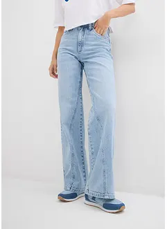 Jeans wide leg, vita alta, bonprix