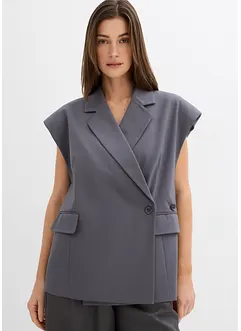 Gilet lungo con spalline imbottite, bonprix