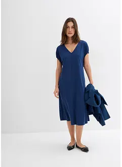 Abito in jersey di misto viscosa con scollo a V, bonprix