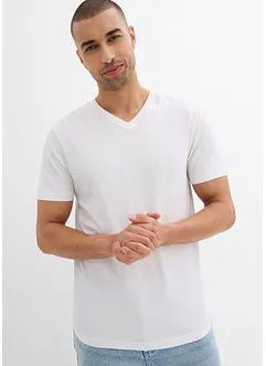 T-shirt in puro cotone biologico (pacco da 2), slim fit, bonprix