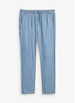 Jeans con lino ed elastico in vita regular fit, straight, bonprix