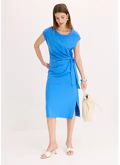 Abito di jersey in misto cotone elasticizzato con nodo al lato, bonprix