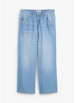 Jeans cropped straight con cinta comoda, vita media, bonprix