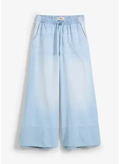 Jeans wide leg con cinta comoda, vita media, bonprix