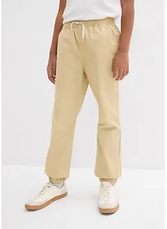 Pantaloni con elastico in vita in puro cotone (pacco da 2), bonprix