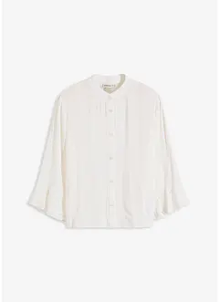 Camicetta con volant e perle, bonprix