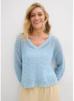 Maglione leggero traforato, bonprix