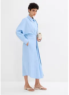 Abito chemisier oversize in misto viscosa, bonprix
