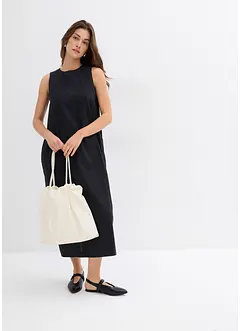 Abito lungo in misto viscosa con tasche, bonprix