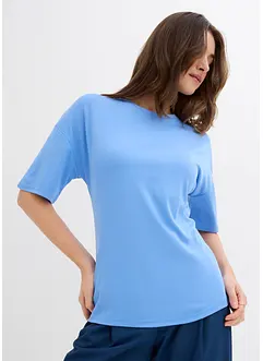 T-shirt in misto viscosa con dettaglio a cerniera, bonprix
