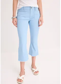 Pantaloni capri in cotone elasticizzato, bonprix
