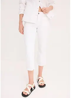 Pantaloni capri in cotone elasticizzato, bonprix