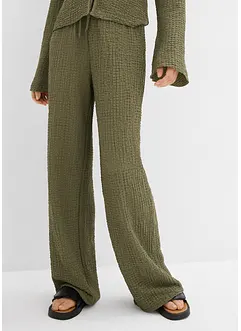 Pantaloni larghi in crêpe, bonprix