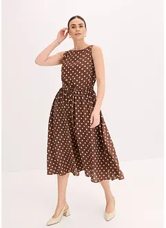 Abito midi con laccetto da annodare, bonprix