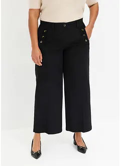 Pantaloni in twill con bottoni decorativi, bonprix