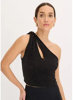 Top monospalla con motivo twist, bonprix