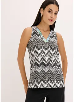 Top con paillettes, bonprix