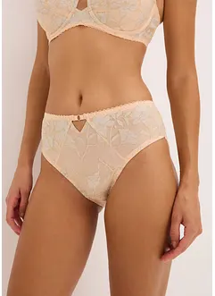 Slip alto con pizzo glitterato bicolore, bonprix
