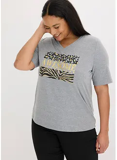 T-shirt con stampa glitterata, bonprix