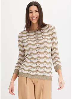 Maglione traforato, bonprix