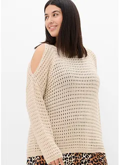 Maglione boxy con cut-out, bonprix