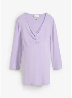 Maglia prémaman a coste con morbida scollatura a V, bonprix