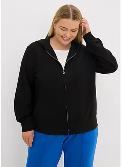 Felpa con zip a maniche lunghe, bonprix