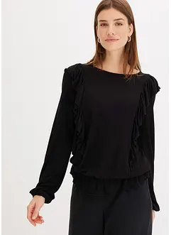 Maglia con volant, bonprix
