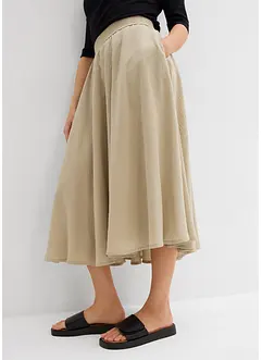 Gonna midi con cinta comoda, bonprix