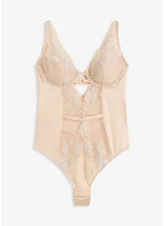 Body a perizoma con ferretto ed effetto lucido, bonprix
