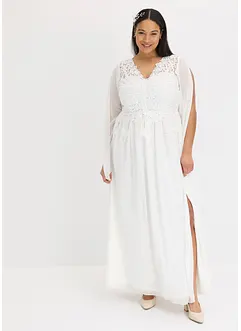 Abito da sposa in chiffon fine con pizzo, bonprix