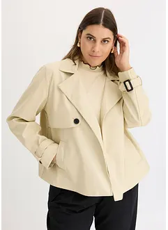 Trench corto in similpelle, bonprix