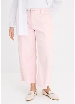 Pantaloni culotte elasticizzati in twill con cintura, bonprix