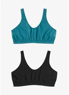 Reggiseno bustier con cotone (pacco da 2), bonprix