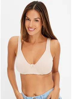 Reggiseno t-shirt non imbottito con ferretto e cotone biologico (pacco da 2), bonprix