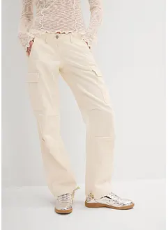 Pantaloni cargo in puro cotone, bonprix